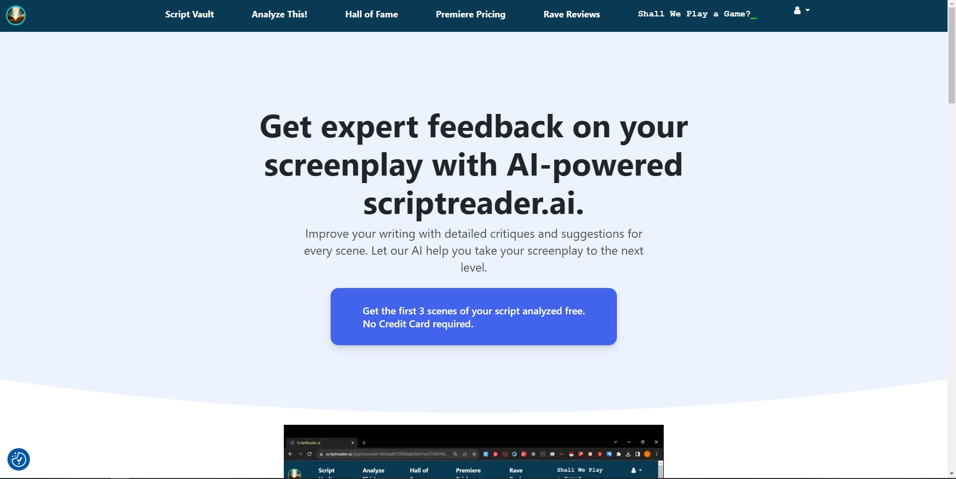 A detailed script analysis process displayed on a laptop, representing how a script reader evaluates scenes