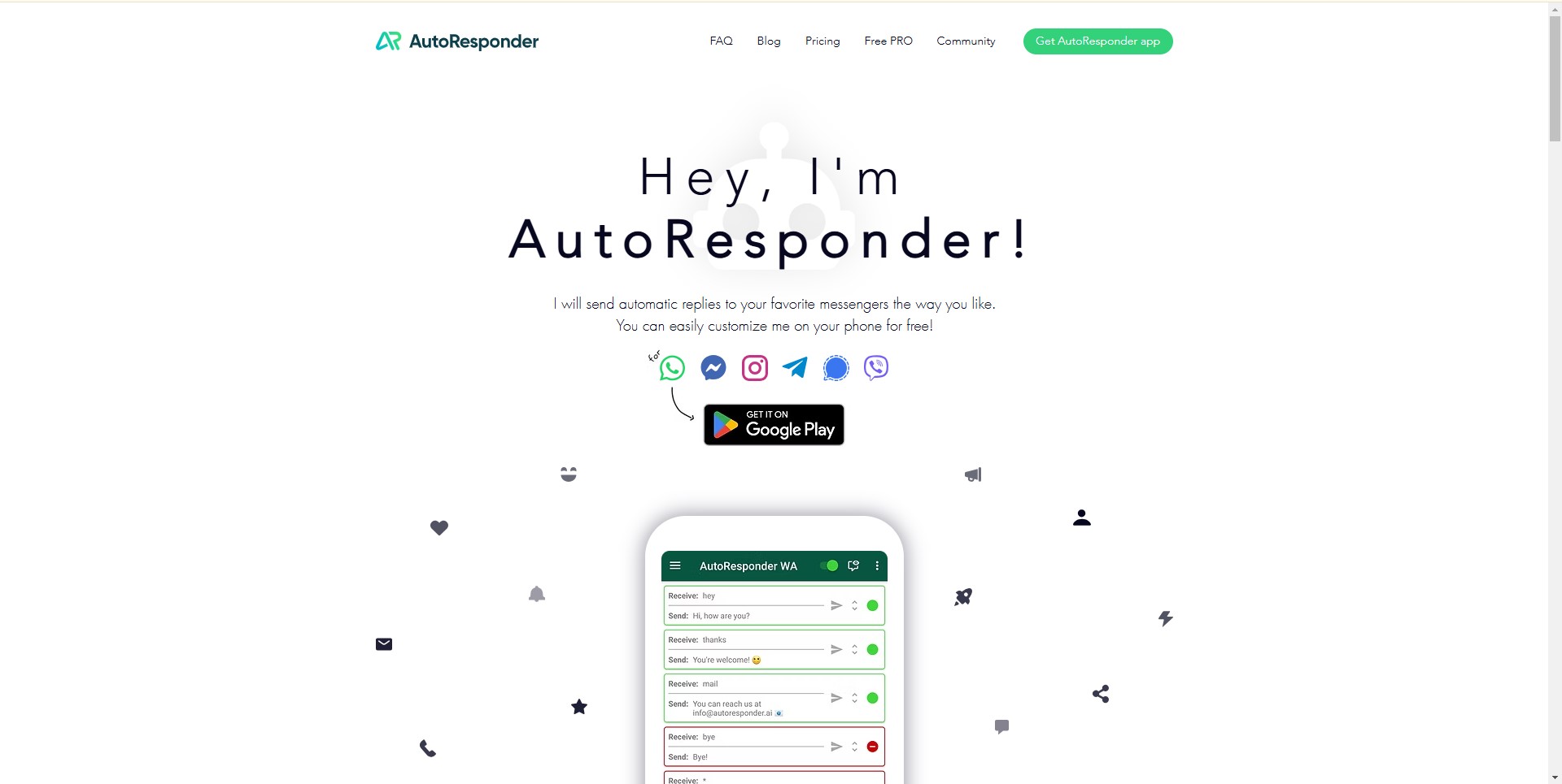 Autoresponder automatically replies to messages on WhatsApp and other messaging platforms