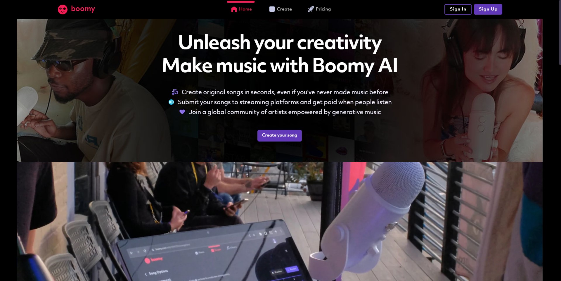 Create music with Boomy AI platform for effortless and unique music generation