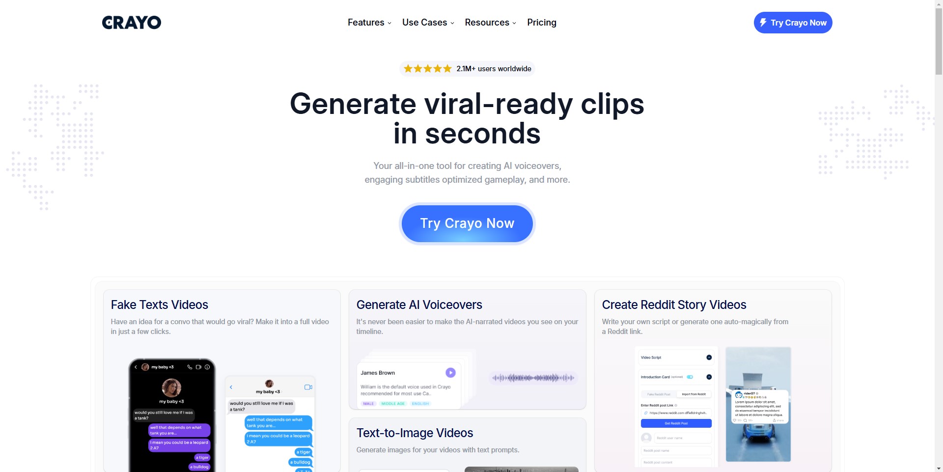 Create viral videos in seconds with Crayo AI's powerful features