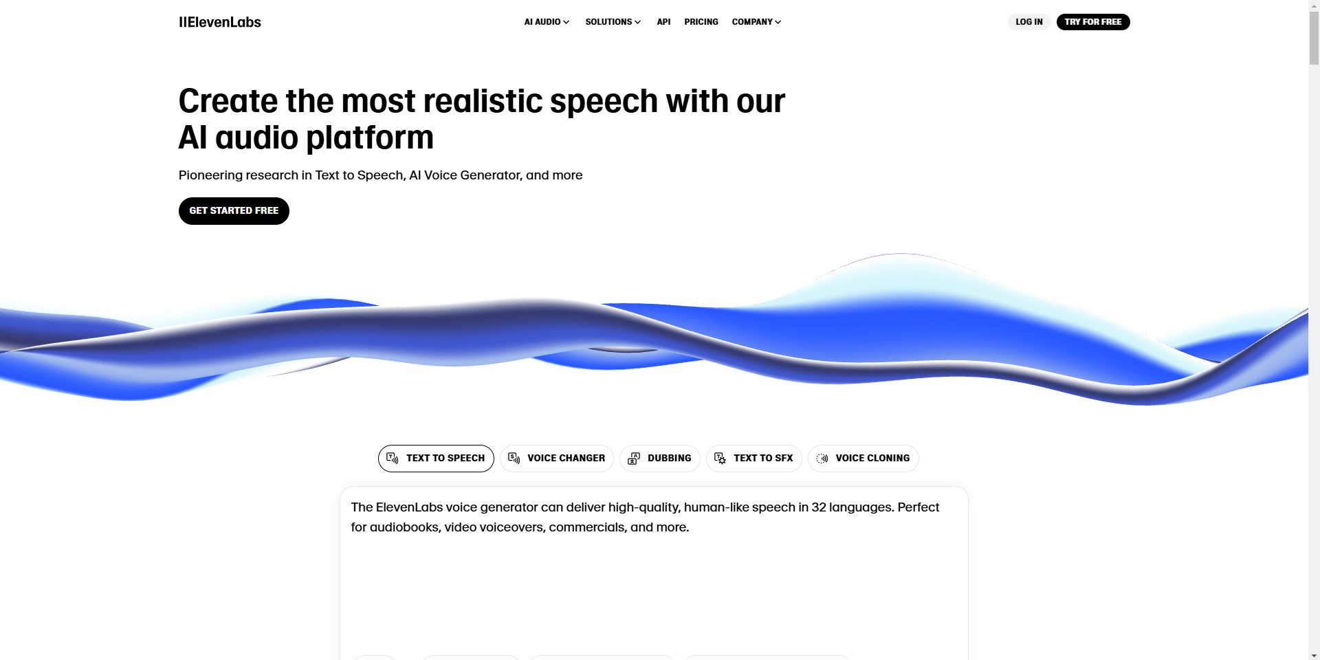 ElevenLabs AI voice generator transforming text to speech