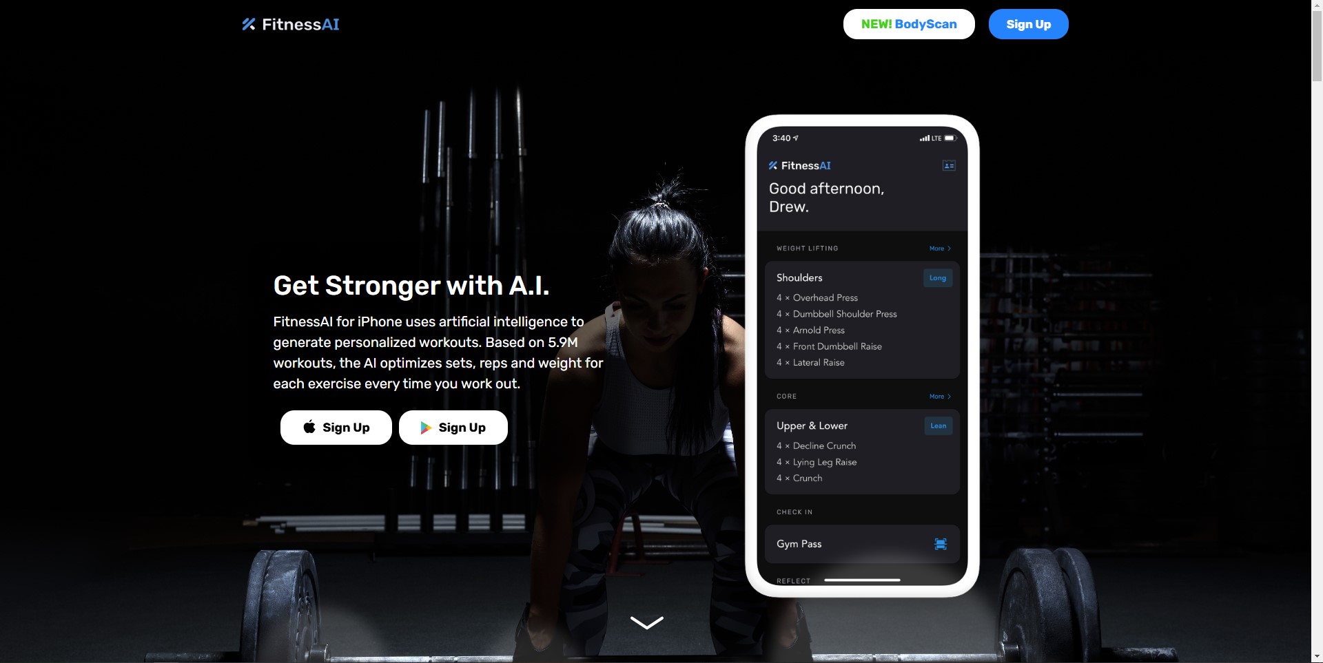 Optimized workout routine with Fitness AI for personalized fitness goals