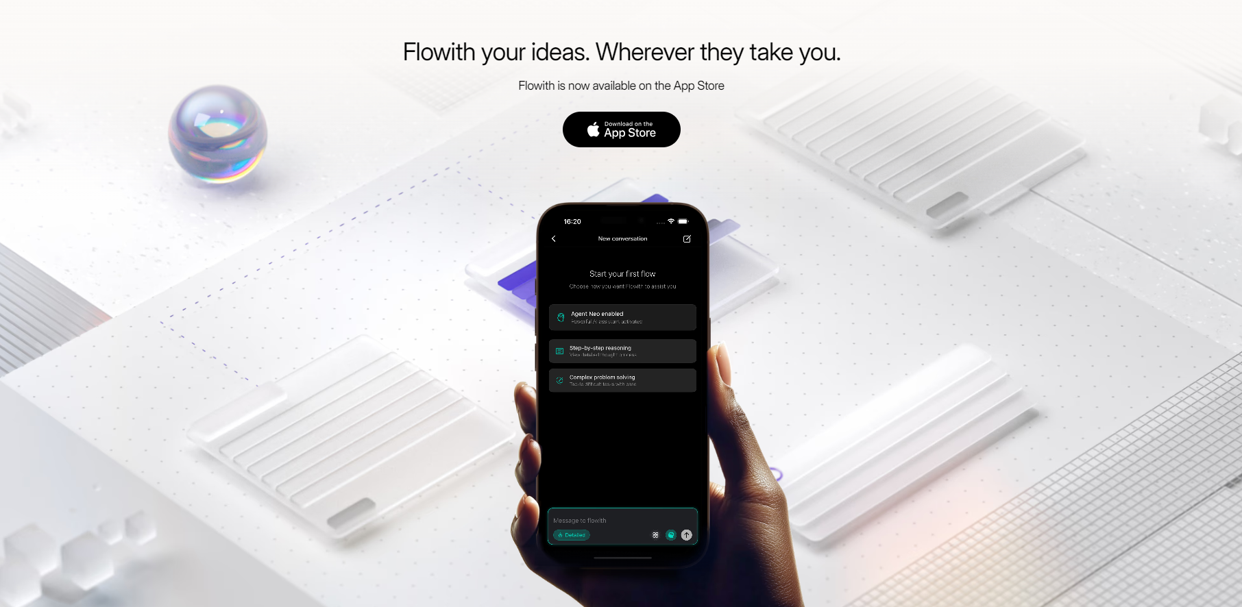 Flowith io canvas-based interface for organizing ideas and productivity.