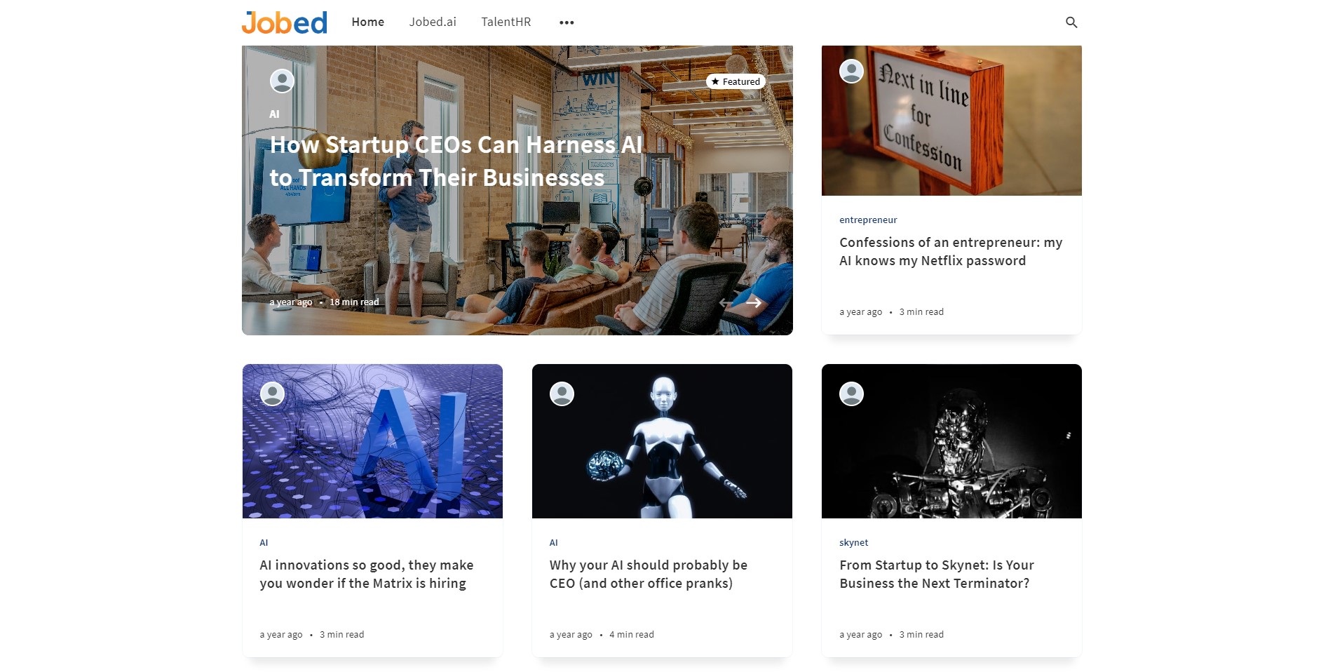 Jobed AI user interface demonstrating easy input for job title