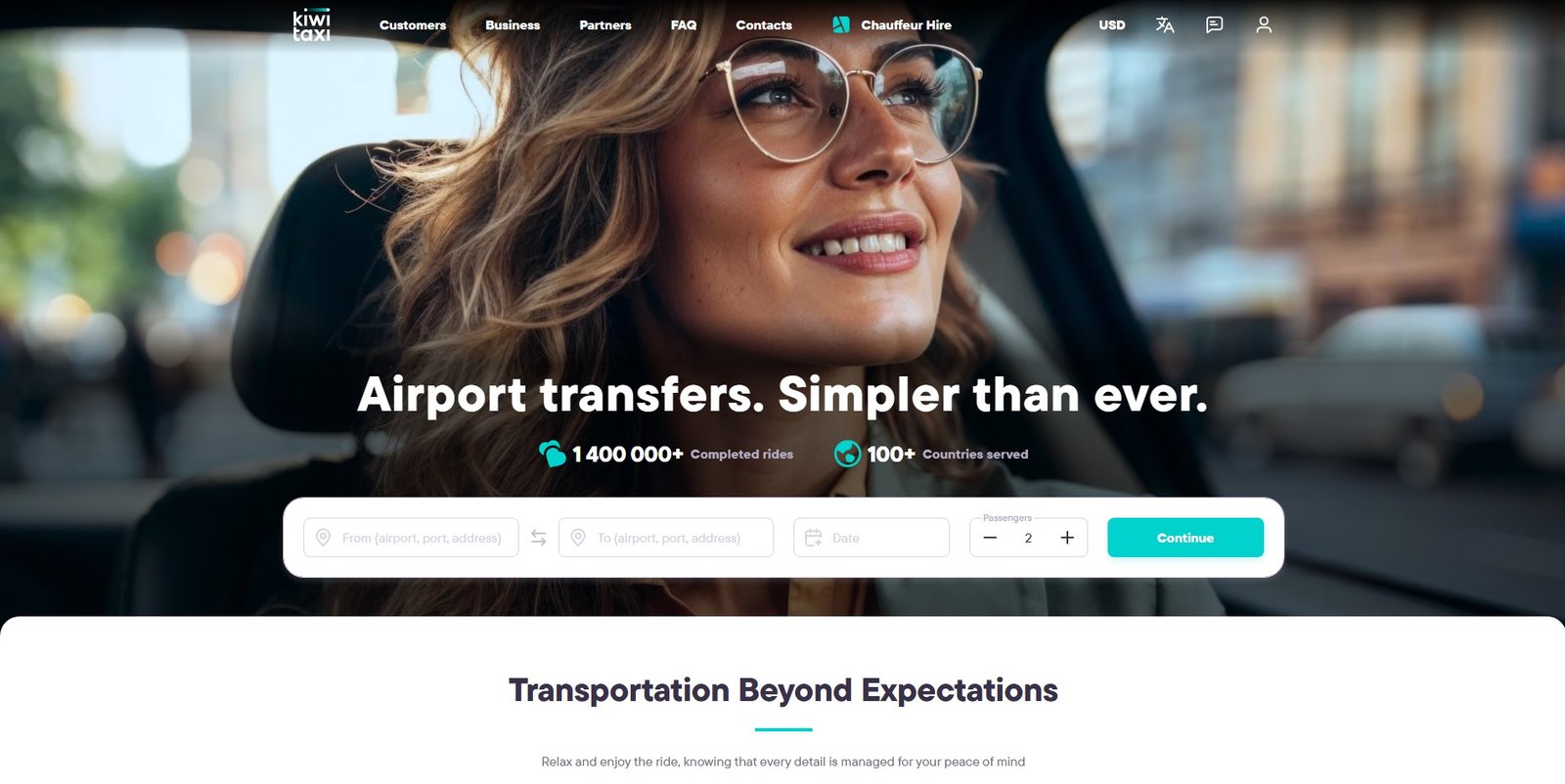 Kiwitaxi logo, an international online booking platform for private transfers.