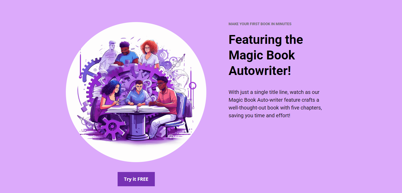 A user seamlessly transforming audio content into a professional ebook using Magic Bookifier AI, showcasing its intuitive interface and powerful AI writing capabilities.