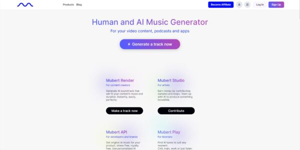 Mubert AI (30% coupon code)