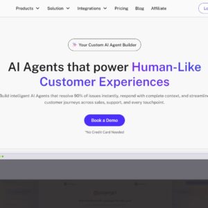 A screenshot of the PagerGPT homepage for a detailed PagerGPT AI Review showing the custom AI agent builder interface.
