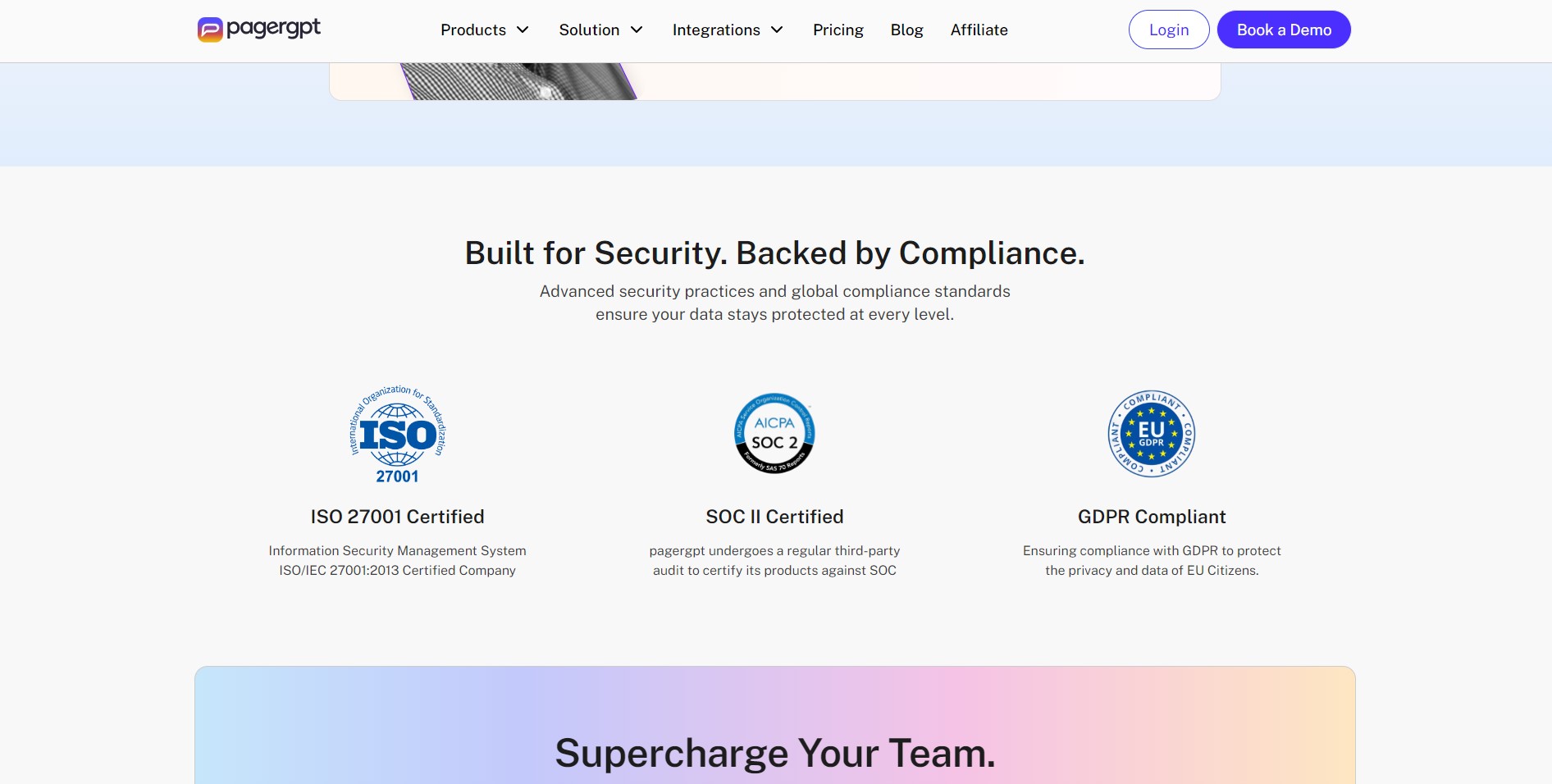 A screenshot of the flexible pricing plans and subscription tiers for the PagerGPT AI Review article.