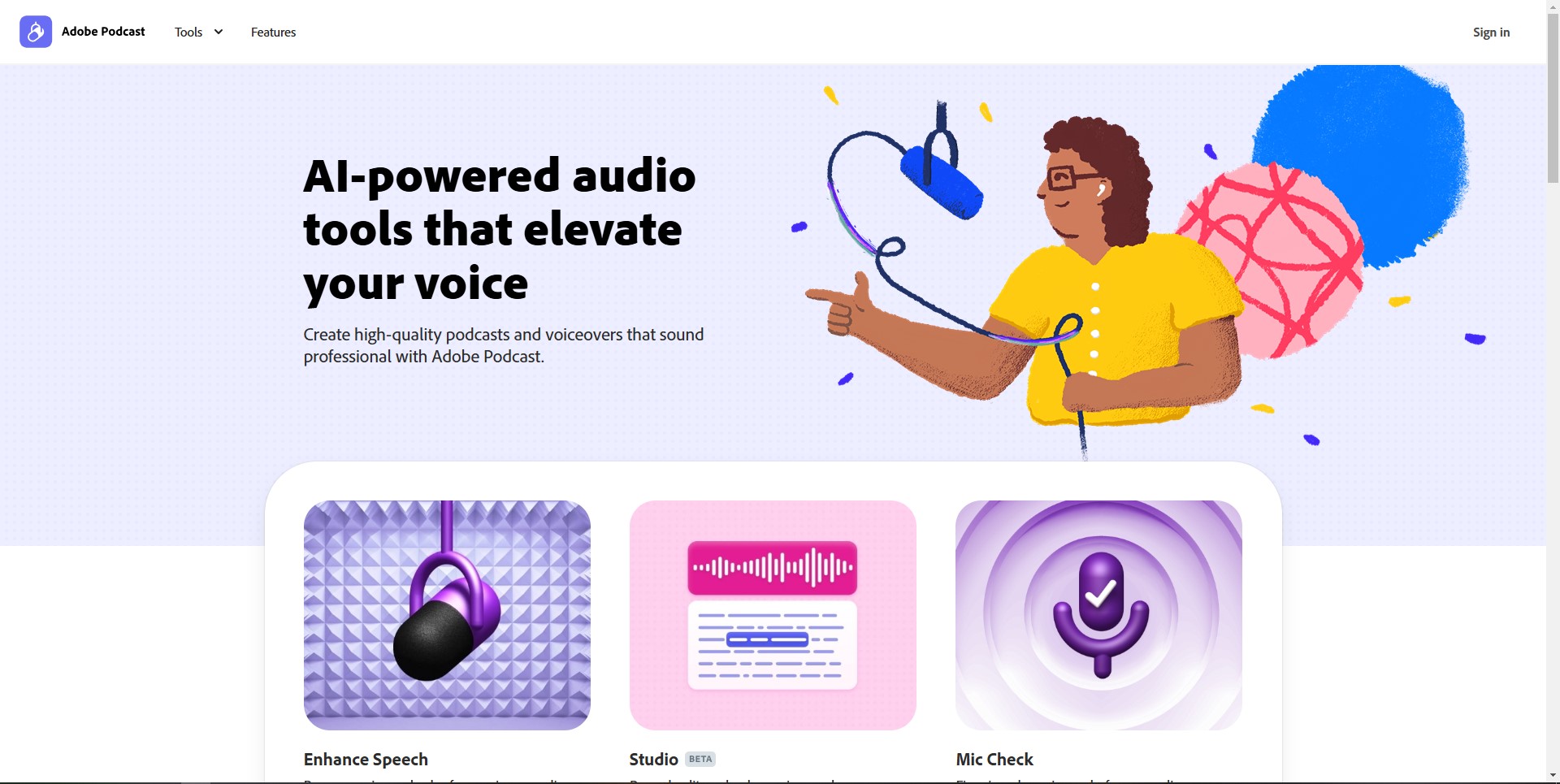 Adobe Podcast AI-powered tool for professional audio recording and editing