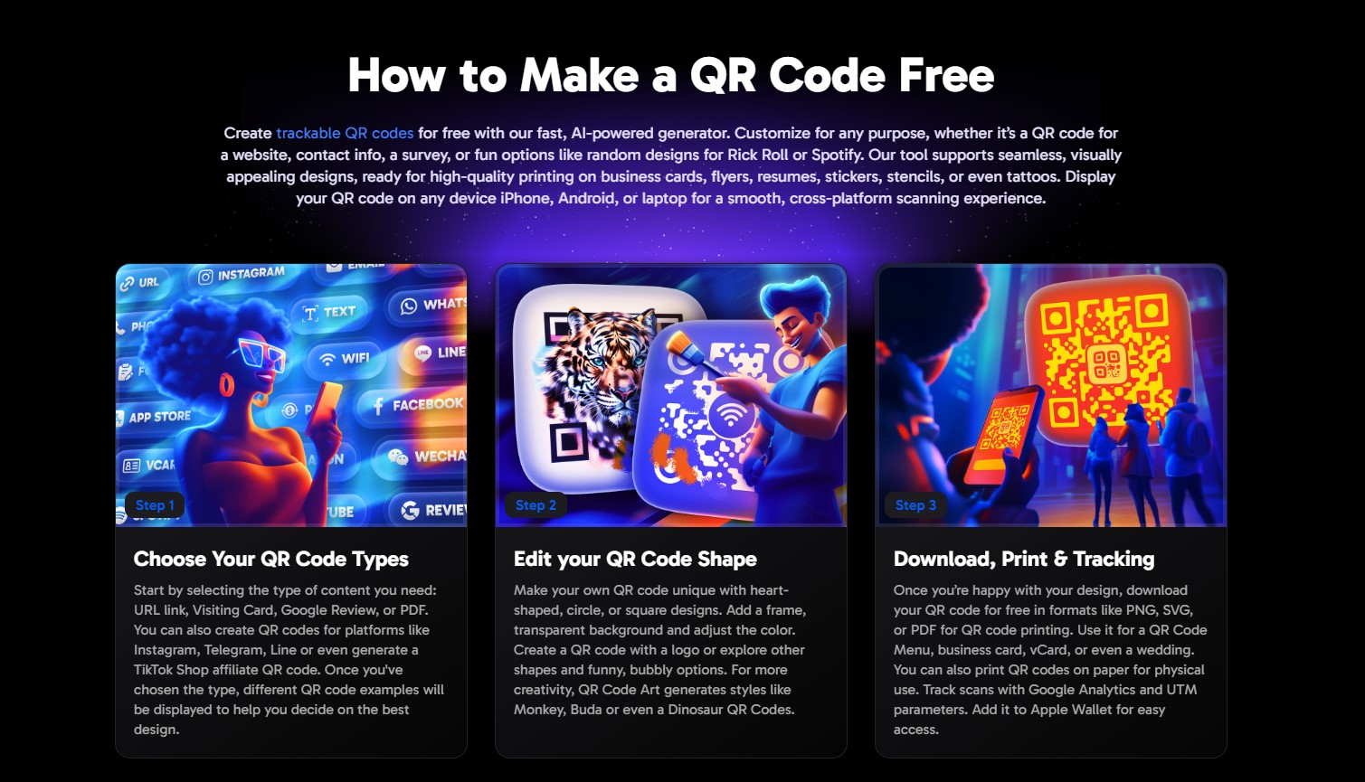QRCode AI Generator creating a custom artistic QR code with integrated brand logo