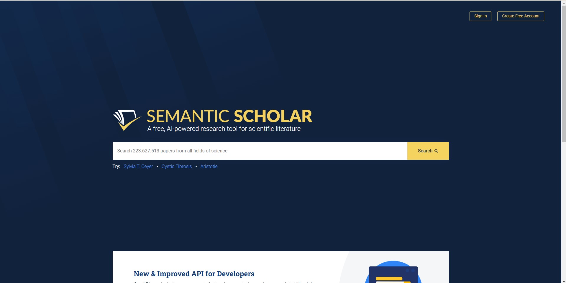 Semantic Scholar AI-powered research tool helping researchers find relevant papers quickly