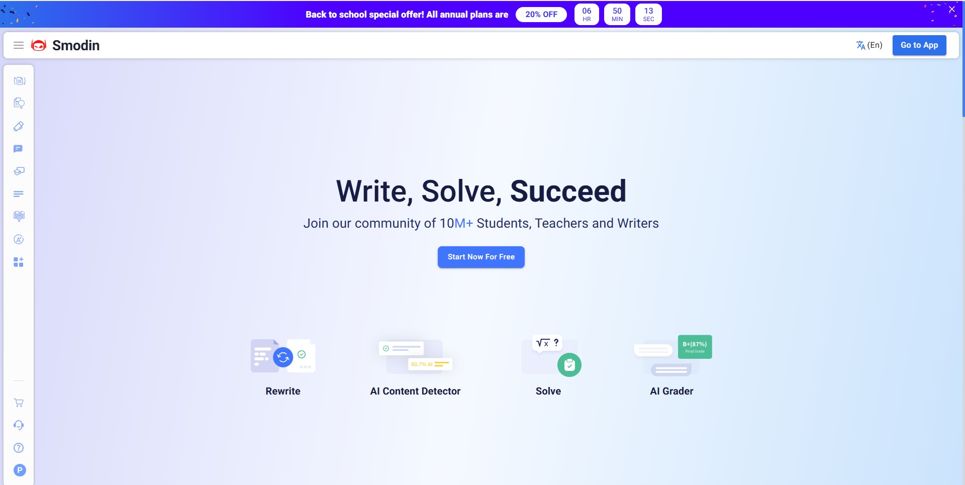 Boost your writing with Smodin io's AI-powered tools for plagiarism detection, content creation, and AI content analysis