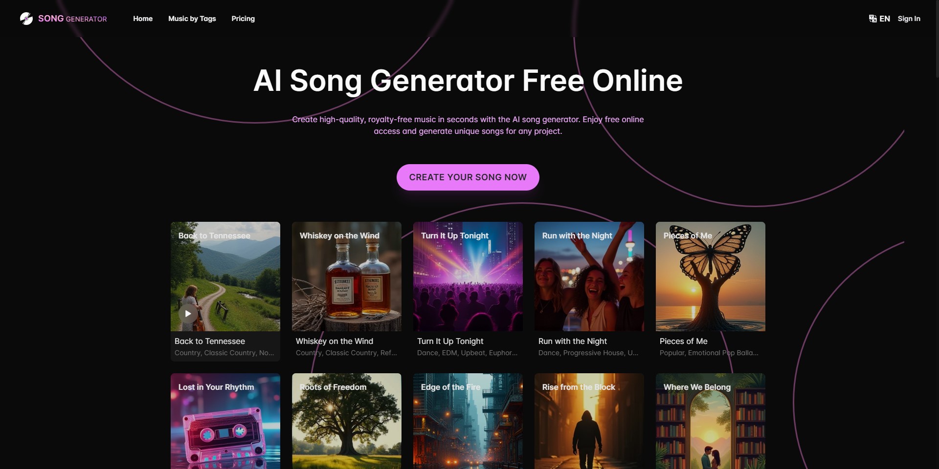 AI music creation with SongGenerator – Generate unique songs effortlessly