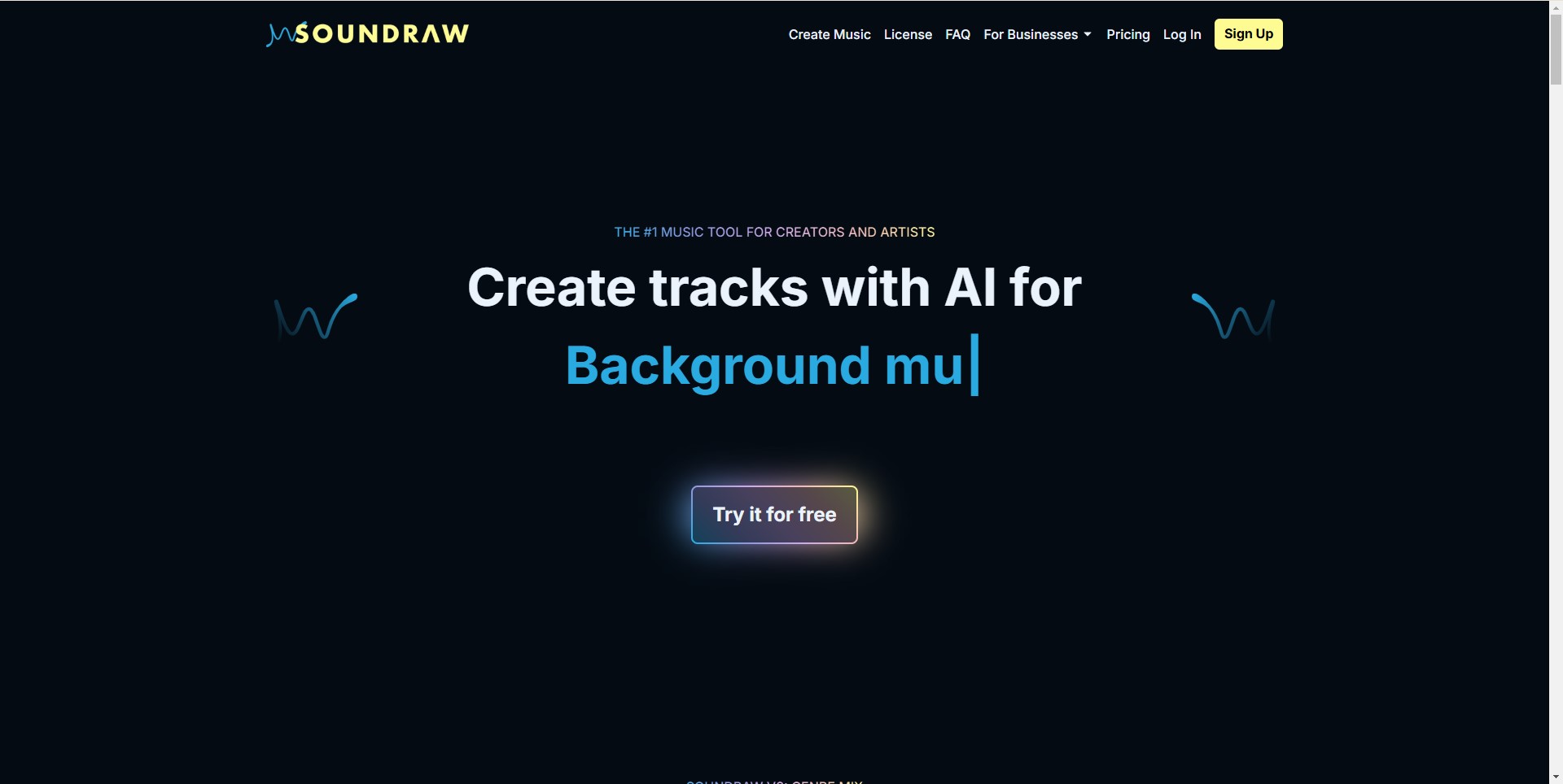 Soundraw AI music generator creating custom, royalty-free music tracks for creators