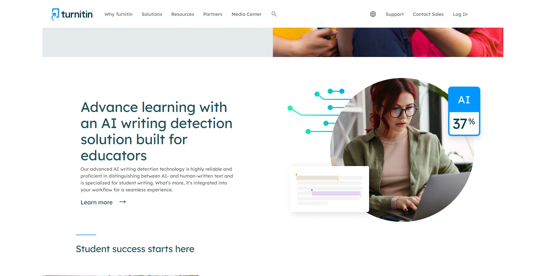 Turnitin AI Plagiarism Checker workspace for academic writing and ai detection.