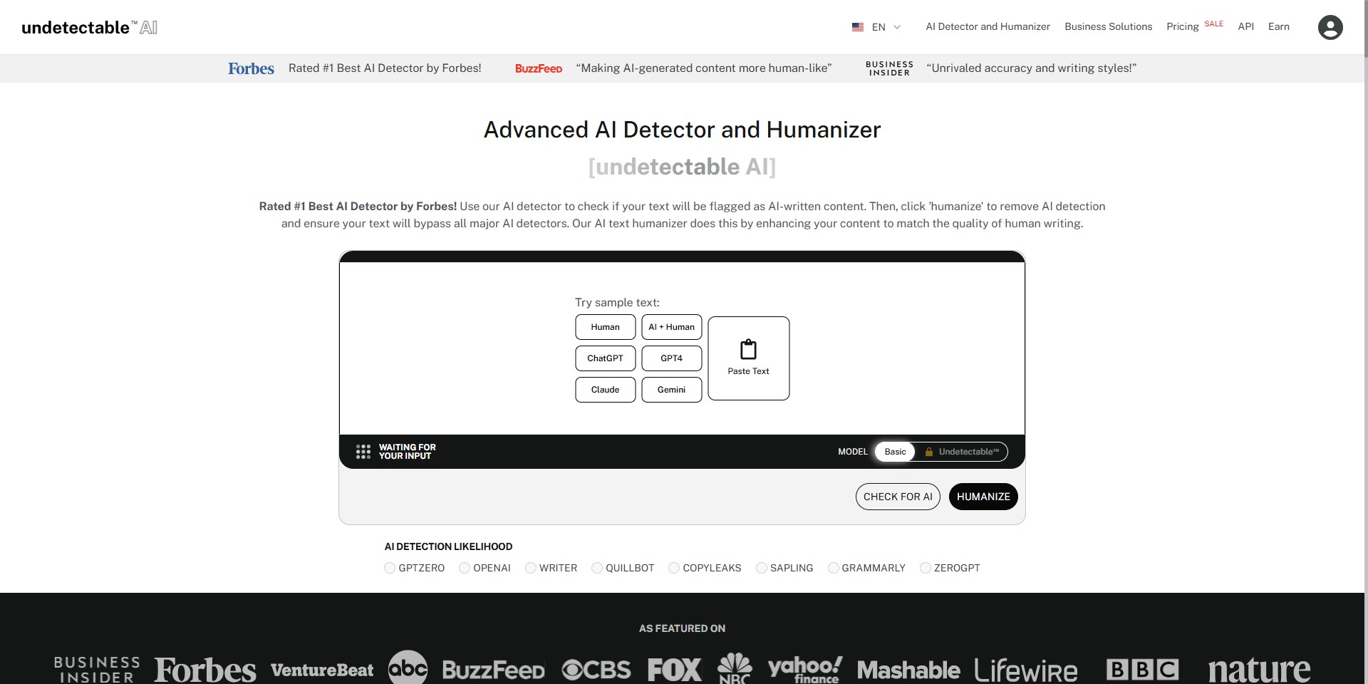 Advanced undetectable AI tool interface on a modern device.