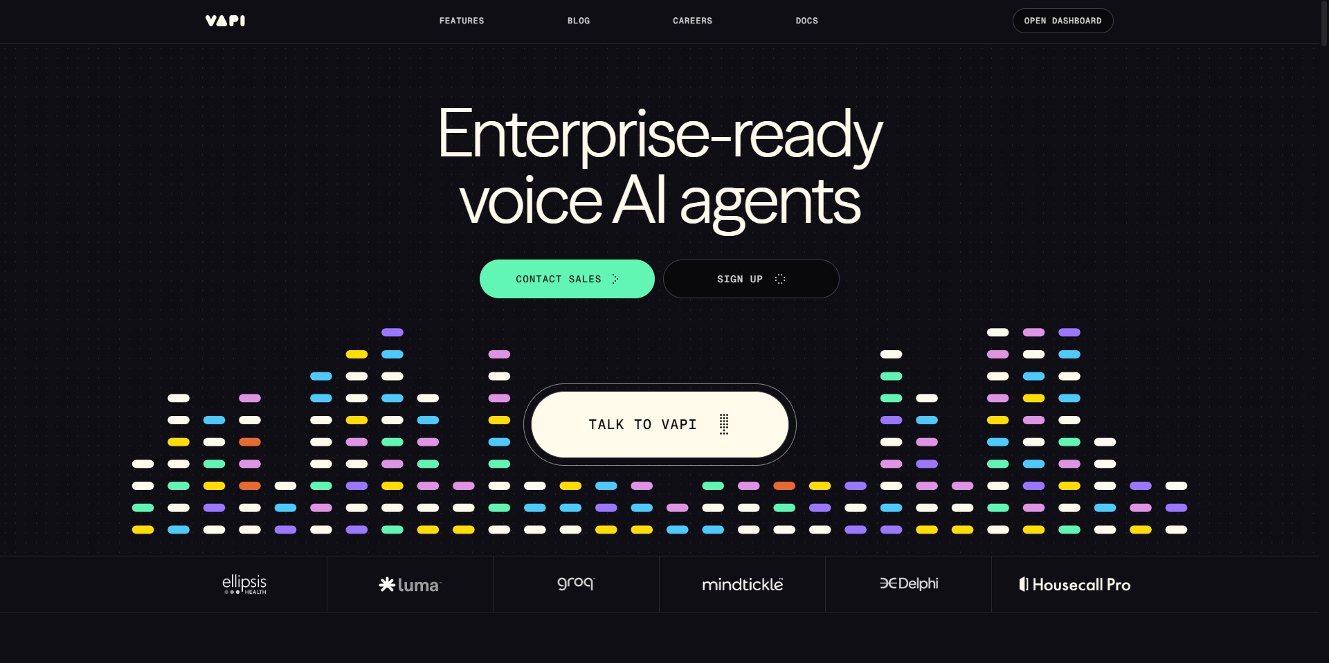 User setting up voice AI agents on the Vapi dashboard