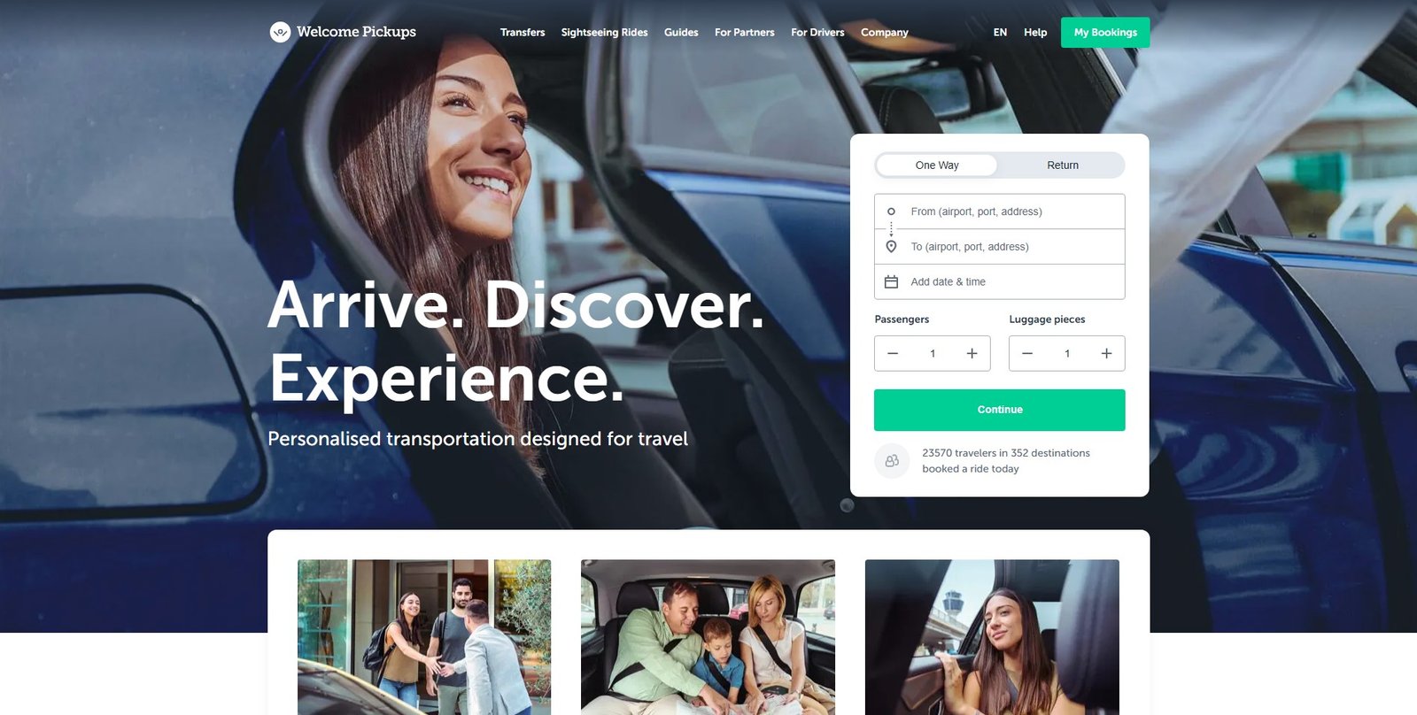 Welcome Pickups provides private transfers and travel services, including meet-and-greet airport, port, and city rides.