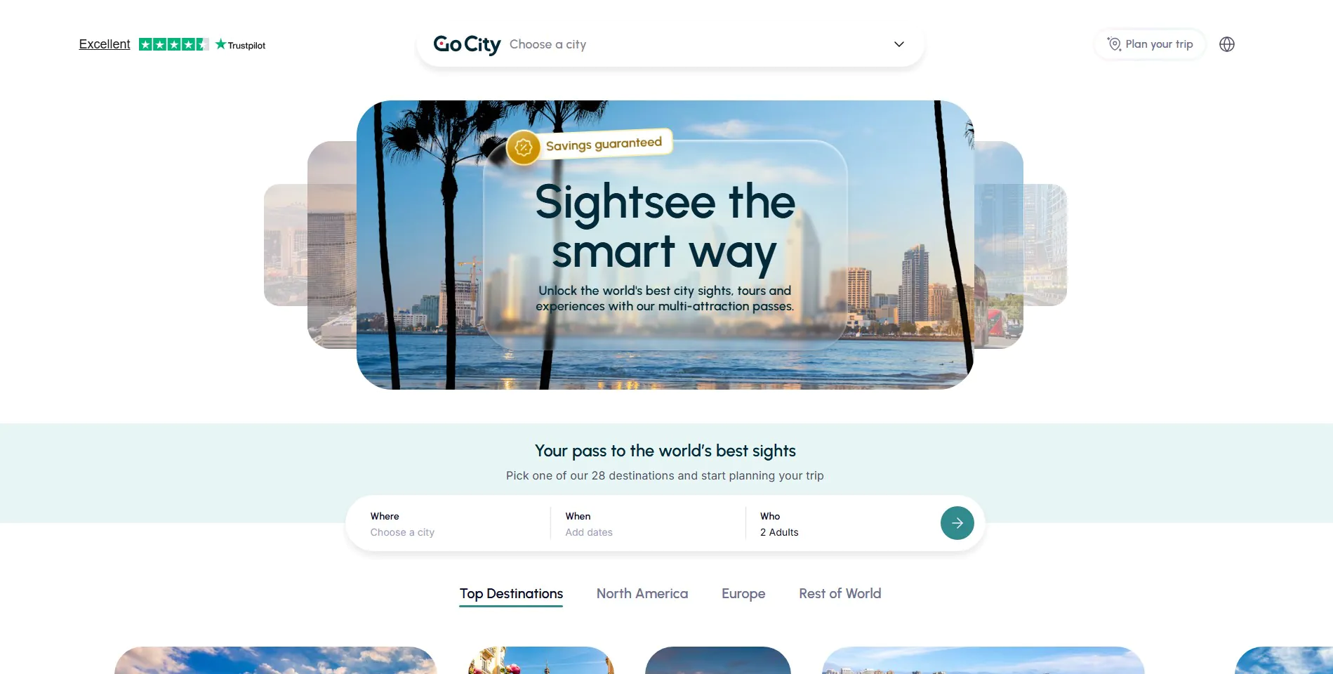 Go City logo, a travel company offering digital sightseeing passes for attractions worldwide